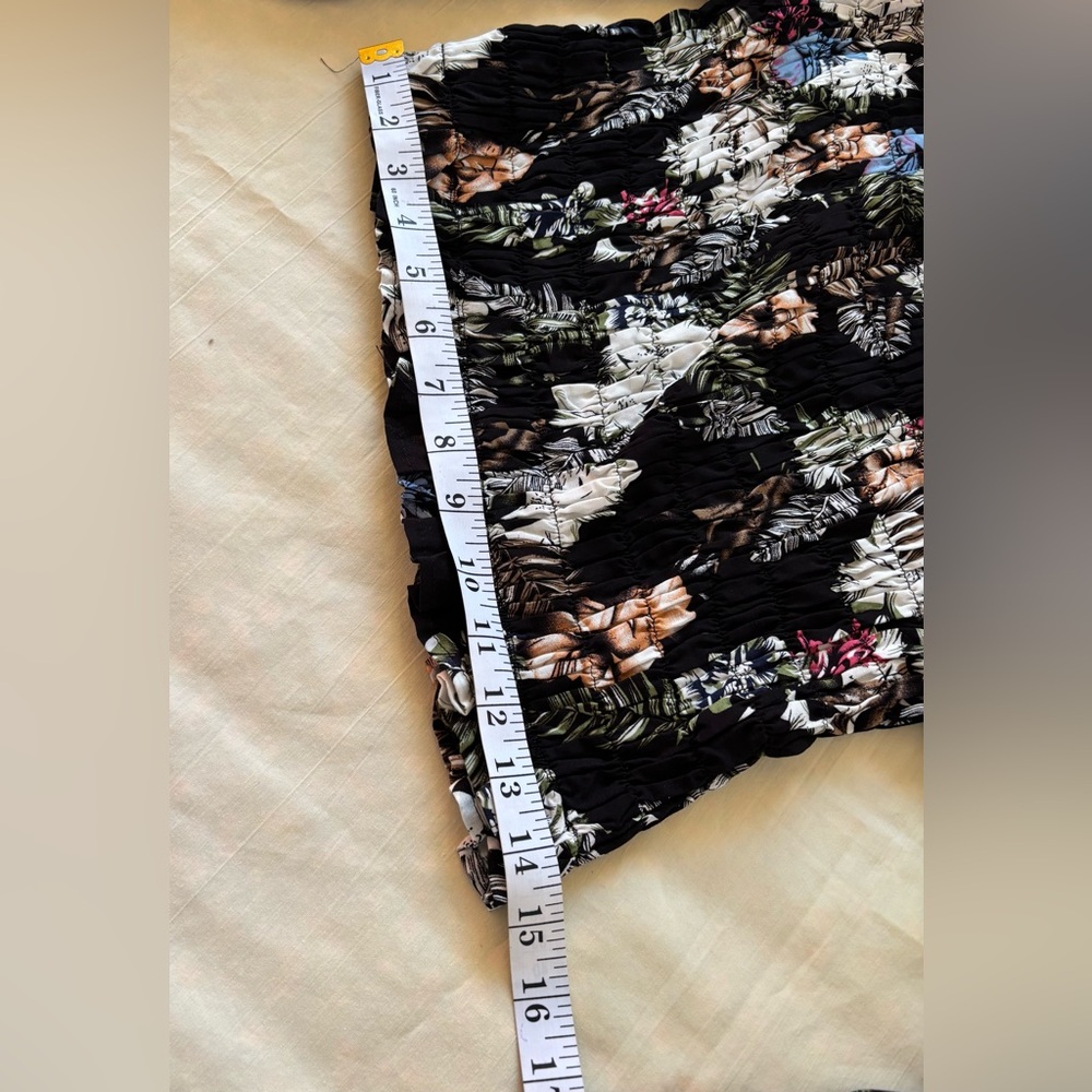 Ewto Elegant Floral Off-Shoulder Crop Top Size M long sleeve - Picture 5 of 14